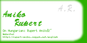 aniko rupert business card
